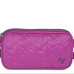 Lug Coupe XL Love Satin Luxe Convertible Crossbody Orchid Pink Fuschia Belt Bag